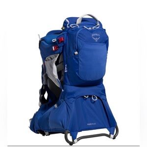 Osprey Poco Plus Child Carrier Outdoor Hiking Backpack w Sun Shade -Cobalt Blue